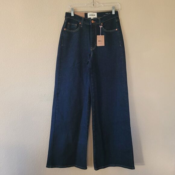 Boden Denim - Boden Womens High Rise Wide Leg Jeans Size 28 Blue Casual Baggy Pockets 90s Nwt